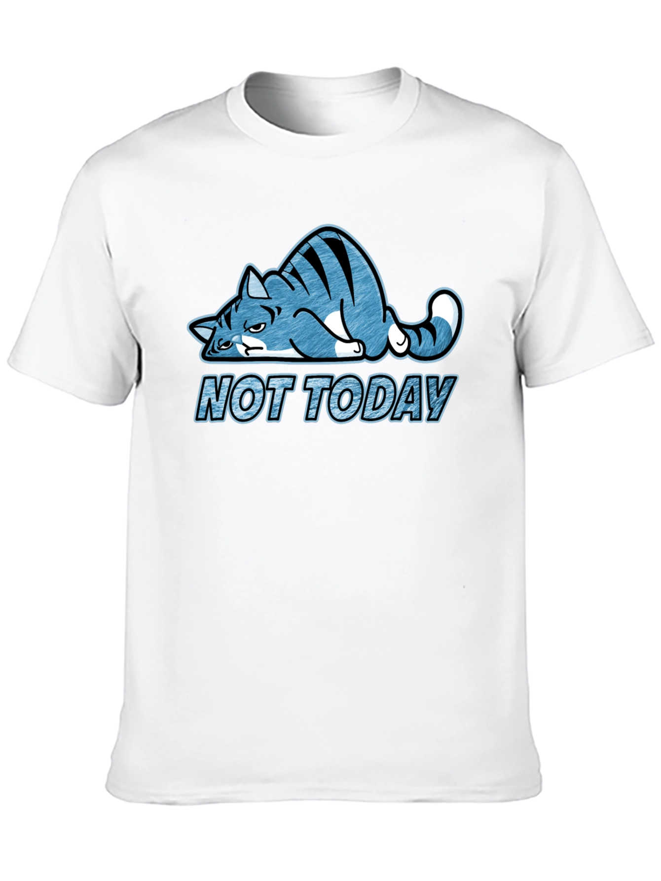 Not Today Cat Graphic Tee - Lazy Cat T-Shirt