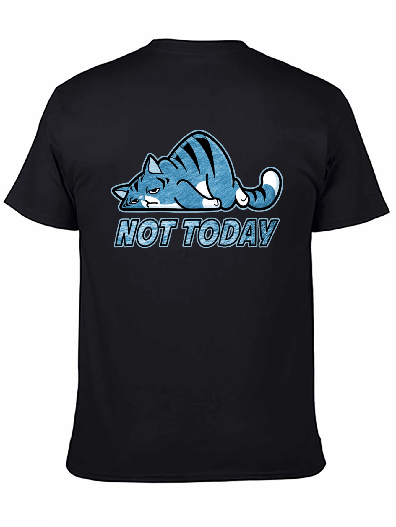 Not Today Cat Graphic Tee - Lazy Cat T-Shirt