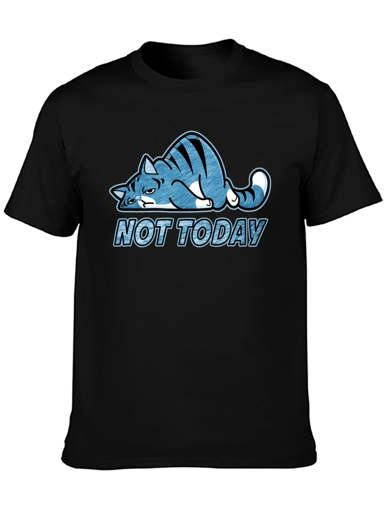 Not Today Cat Graphic Tee - Lazy Cat T-Shirt