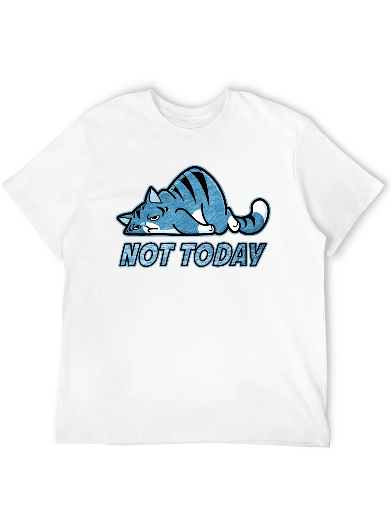 Not Today Cat Graphic Tee - Lazy Cat T-Shirt