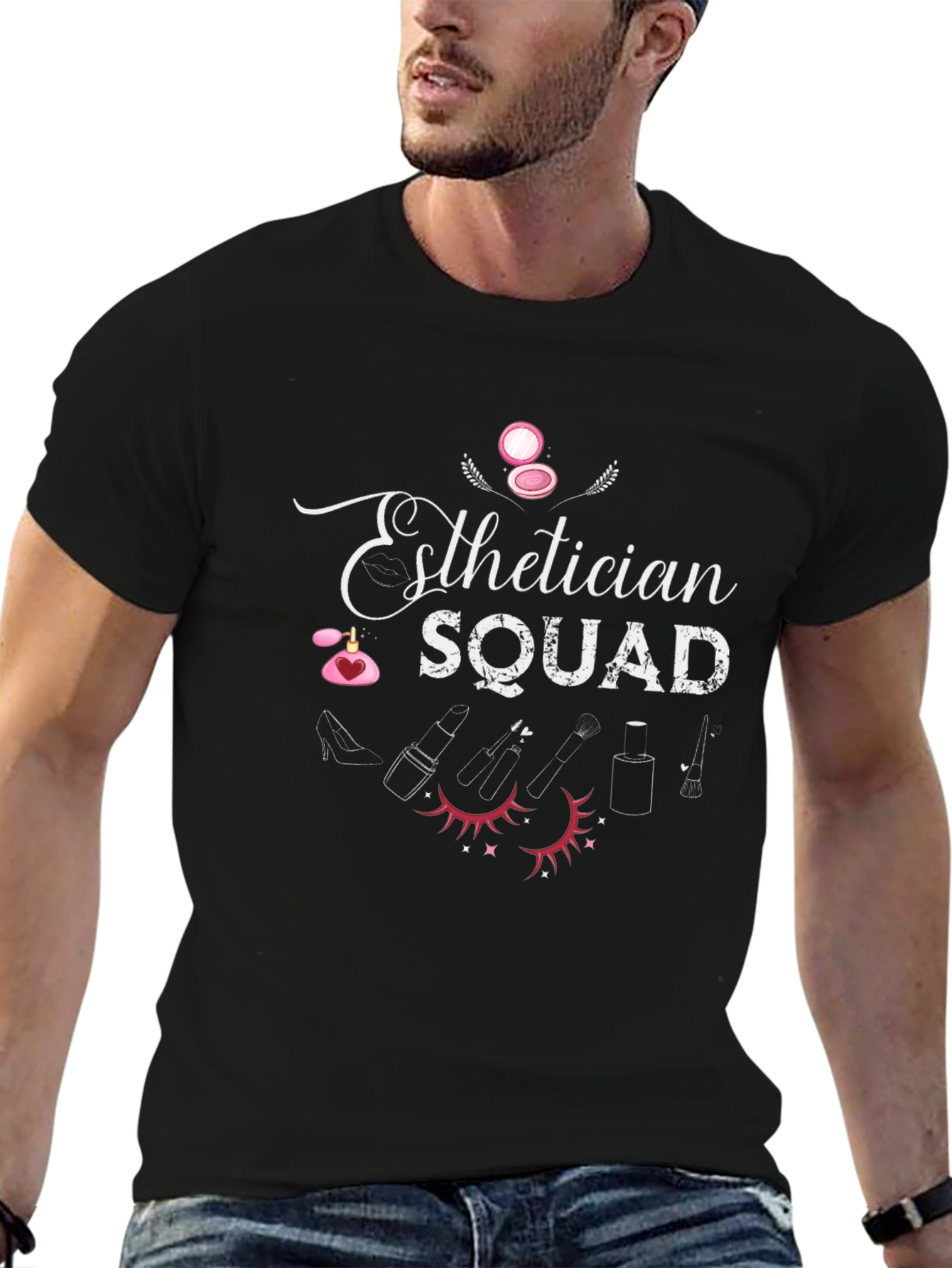 Esthetician Squad Black T-Shirt - Makeup Artist Tee