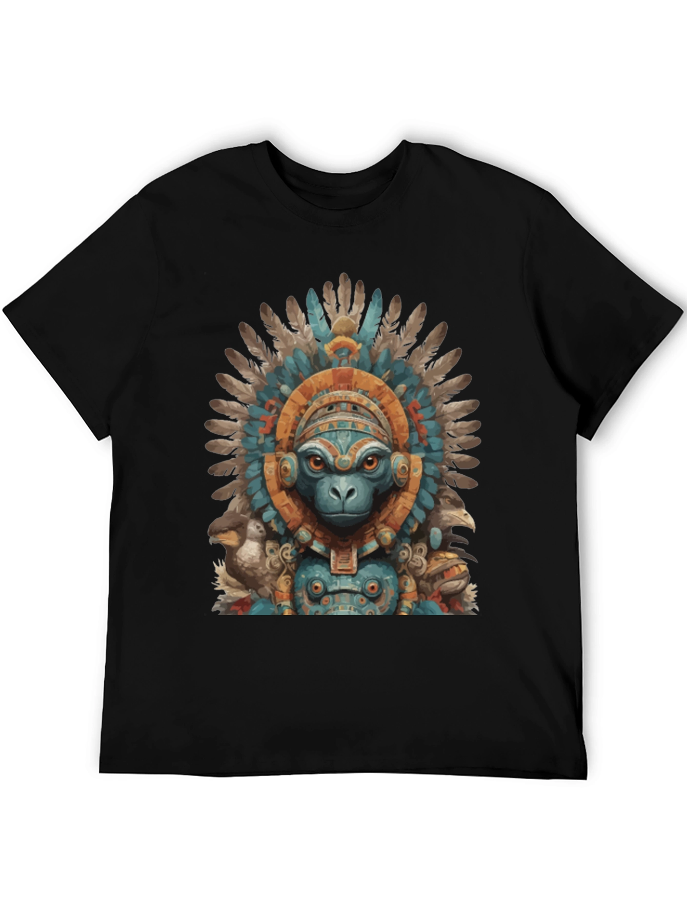 Monkey Aztec Headdress Graphic Tee