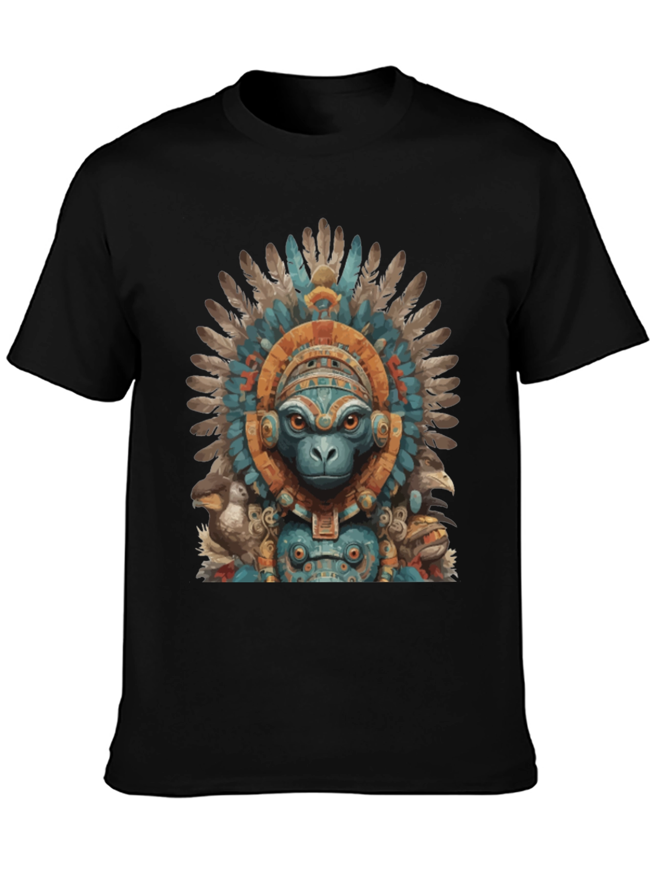 Monkey Aztec Headdress Graphic Tee