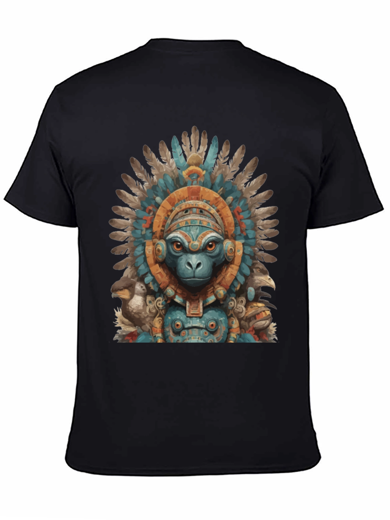 Monkey Aztec Headdress Graphic Tee