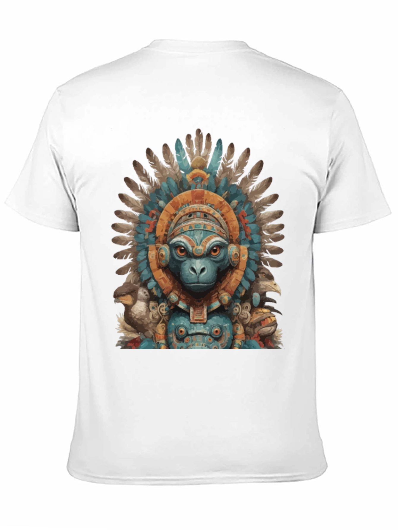 Monkey Aztec Headdress Graphic Tee