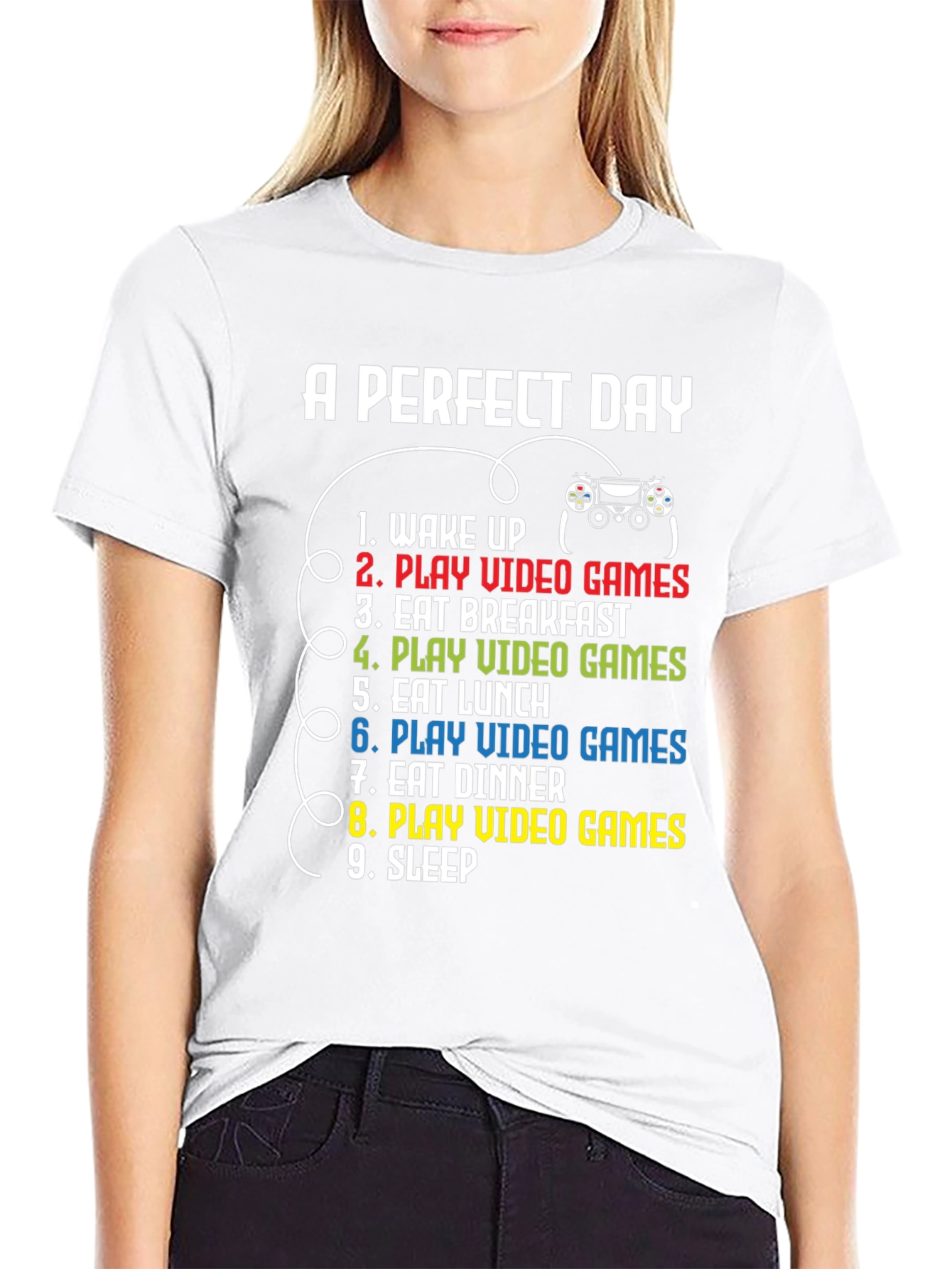 Gamer Perfect Day Black T-Shirt
