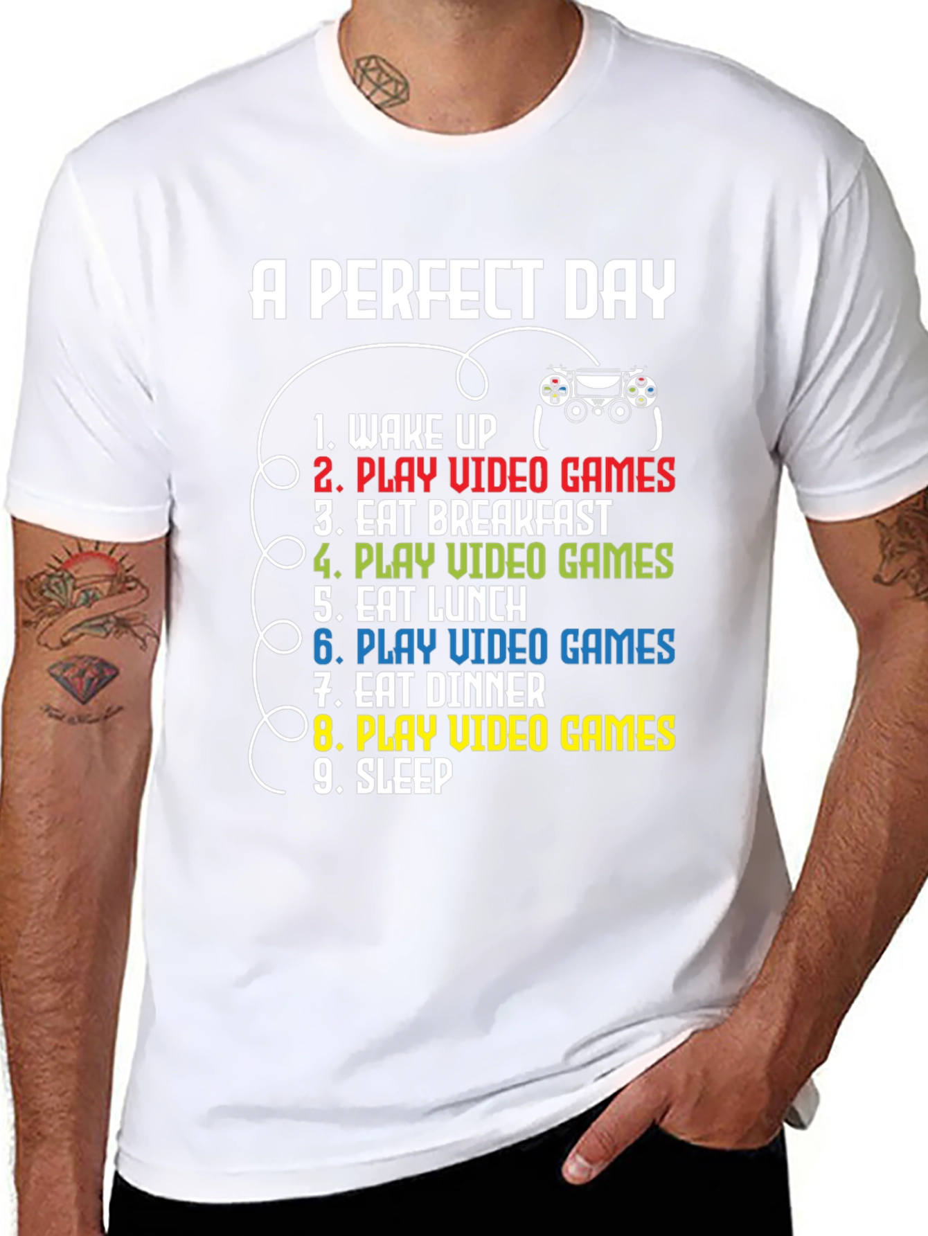 Gamer Perfect Day Black T-Shirt