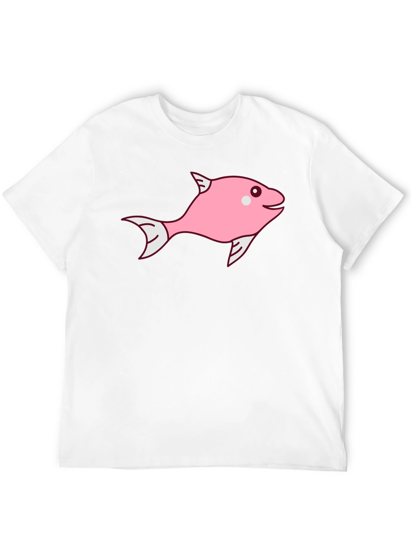 Pink Fish Graphic Tee - Black Cotton Blend
