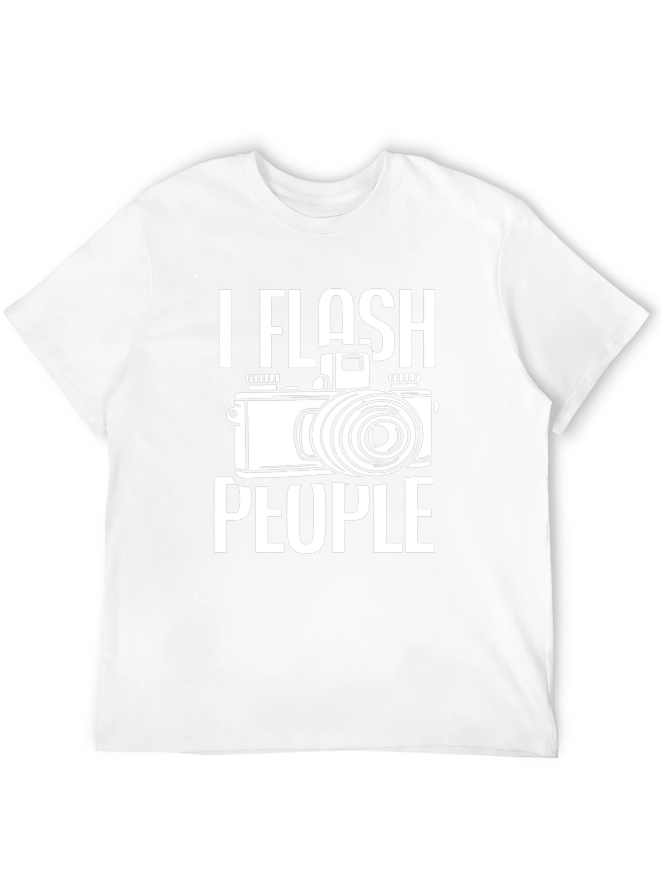 I Flash People Camera Graphic Black T-Shirt