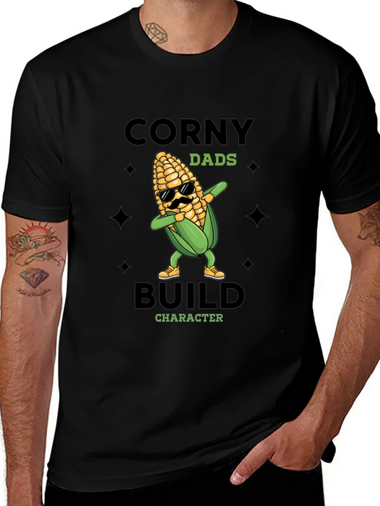 Corny Dads Build Character T-Shirt
