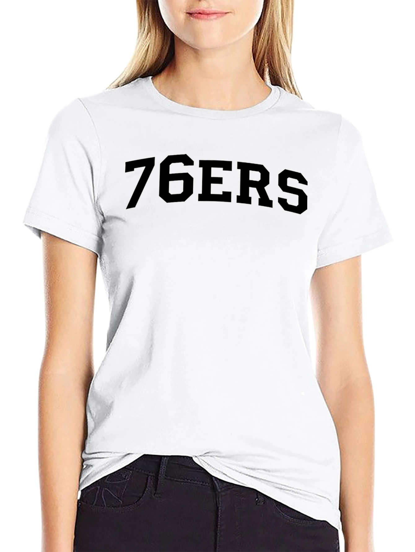 76ers Black Graphic T-Shirt - Mens
