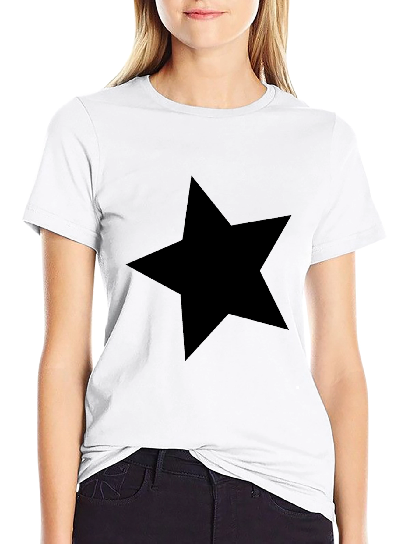 Black Star Graphic Tee - Stylish Comfort