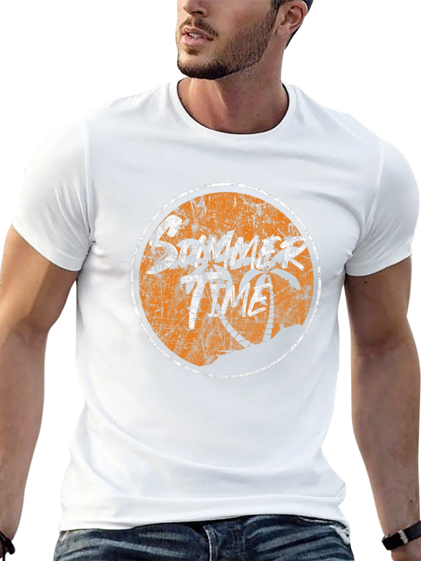 Summer Time Graphic Tee - Black Cotton T-Shirt
