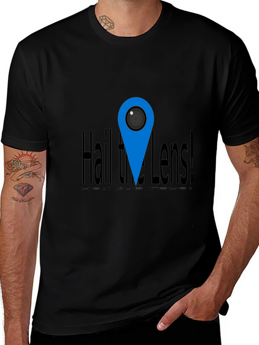 Hail the Lens! Black Graphic Print Tee