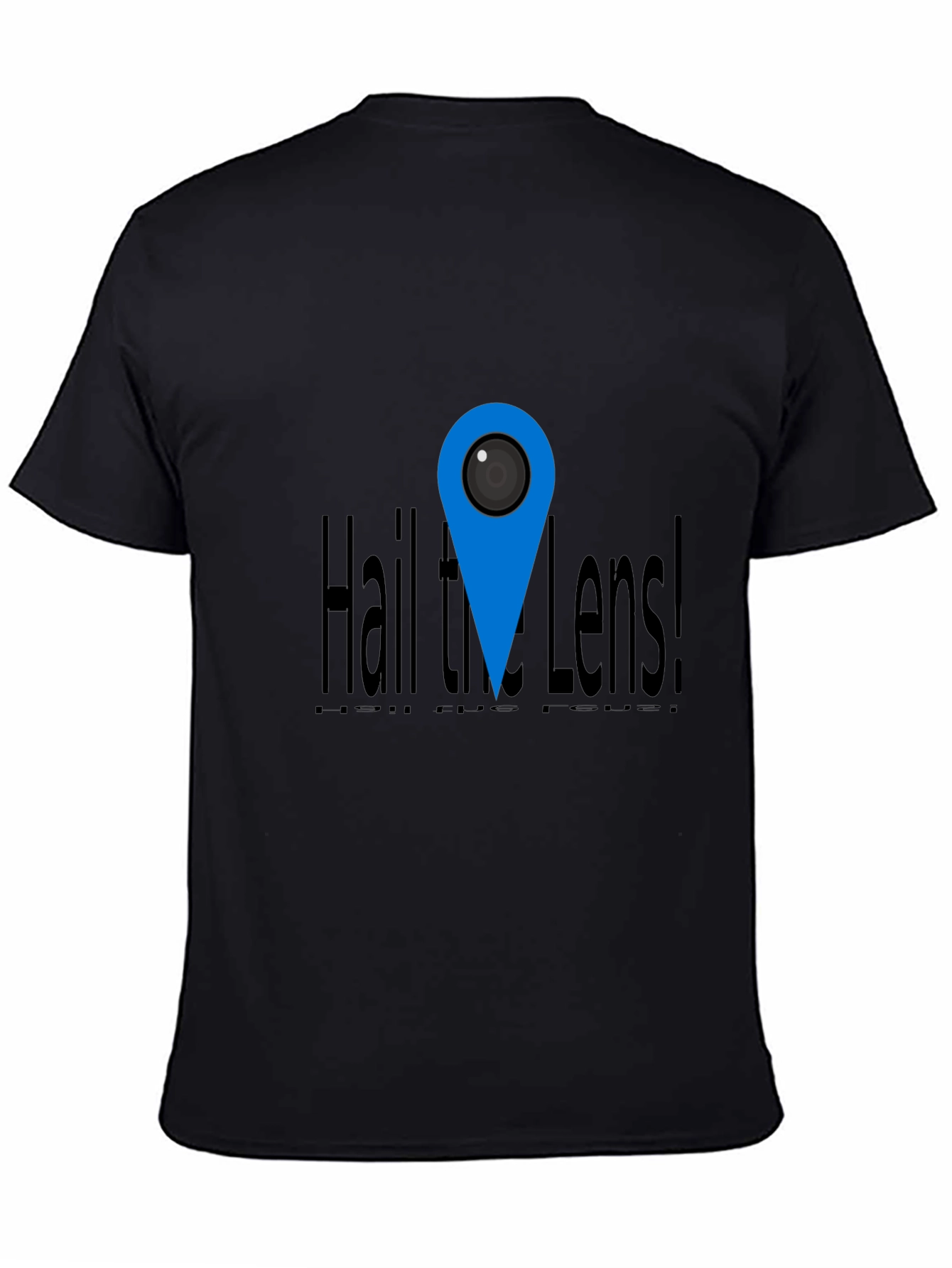 Hail the Lens! Black Graphic Print Tee