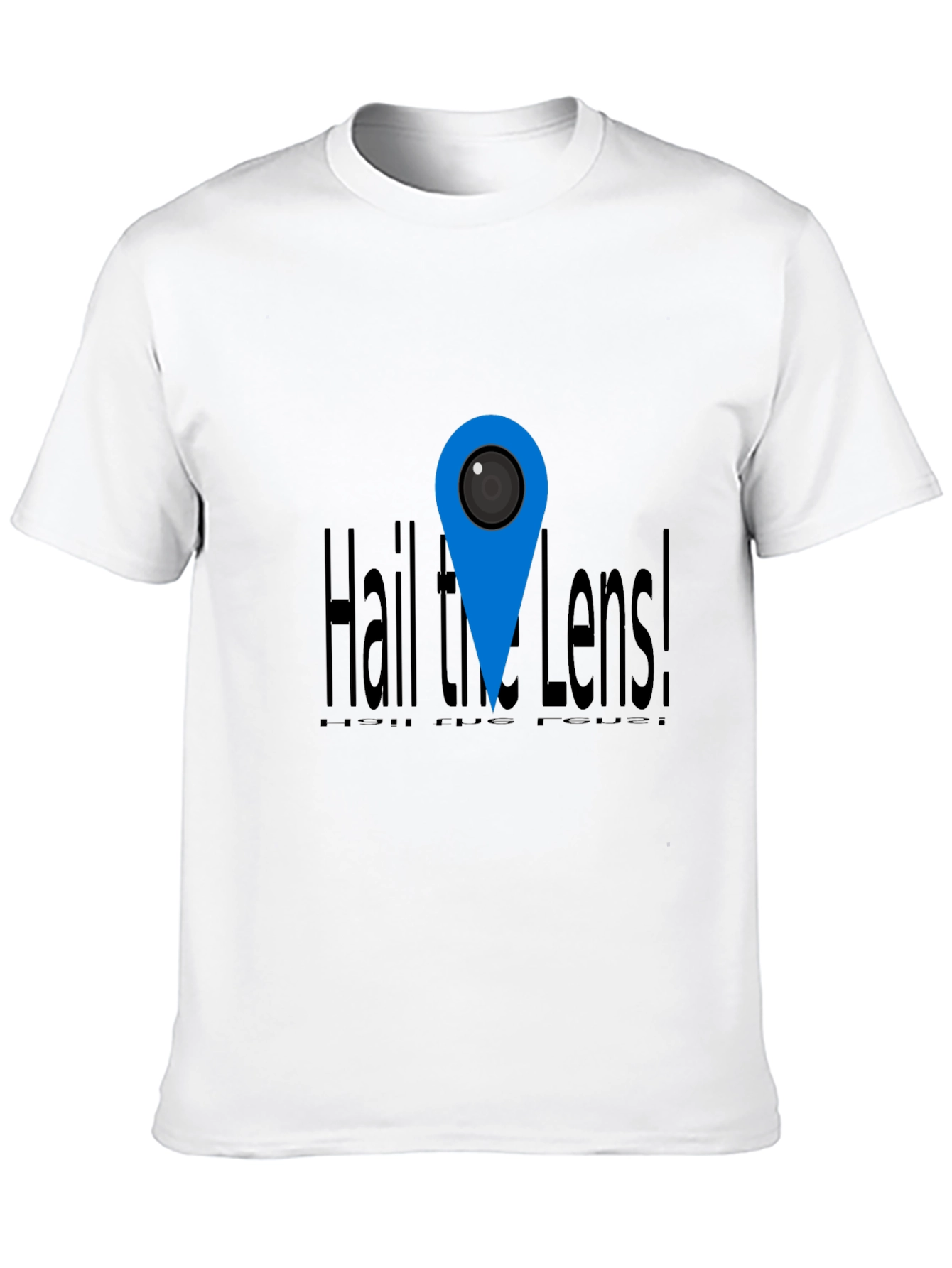 Hail the Lens! Black Graphic Print Tee