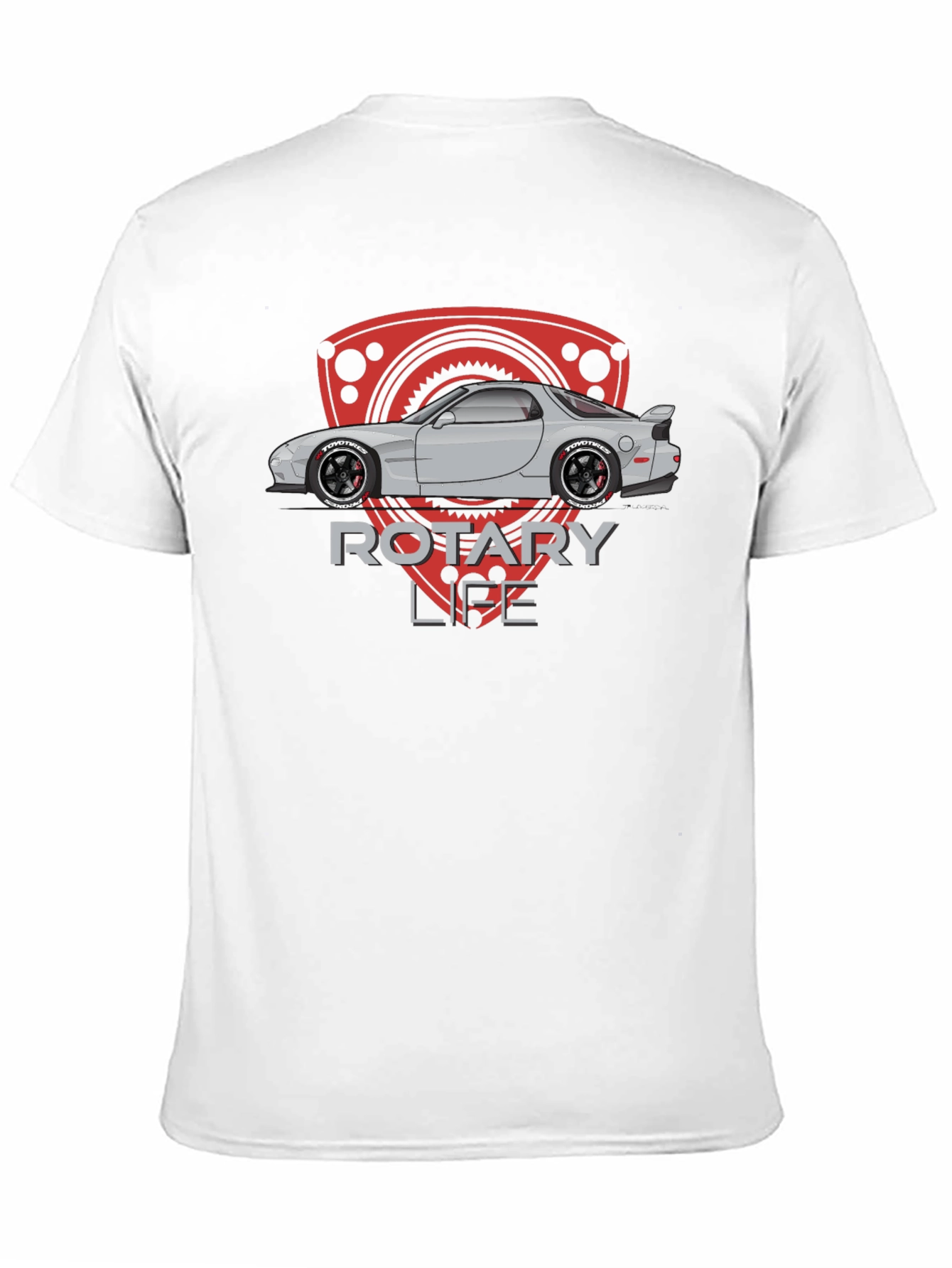 Rotary Life Car Graphic T-Shirt - Black