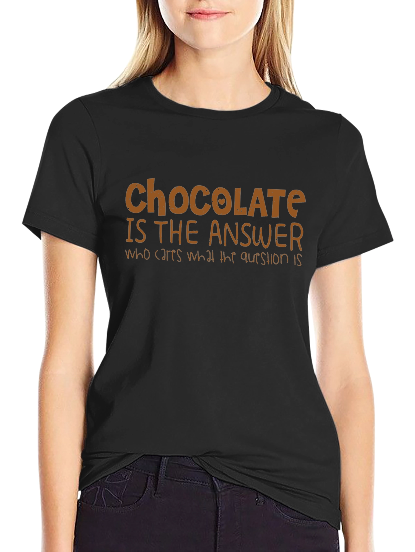 Chocolate is the Answer Graphic T-Shirt