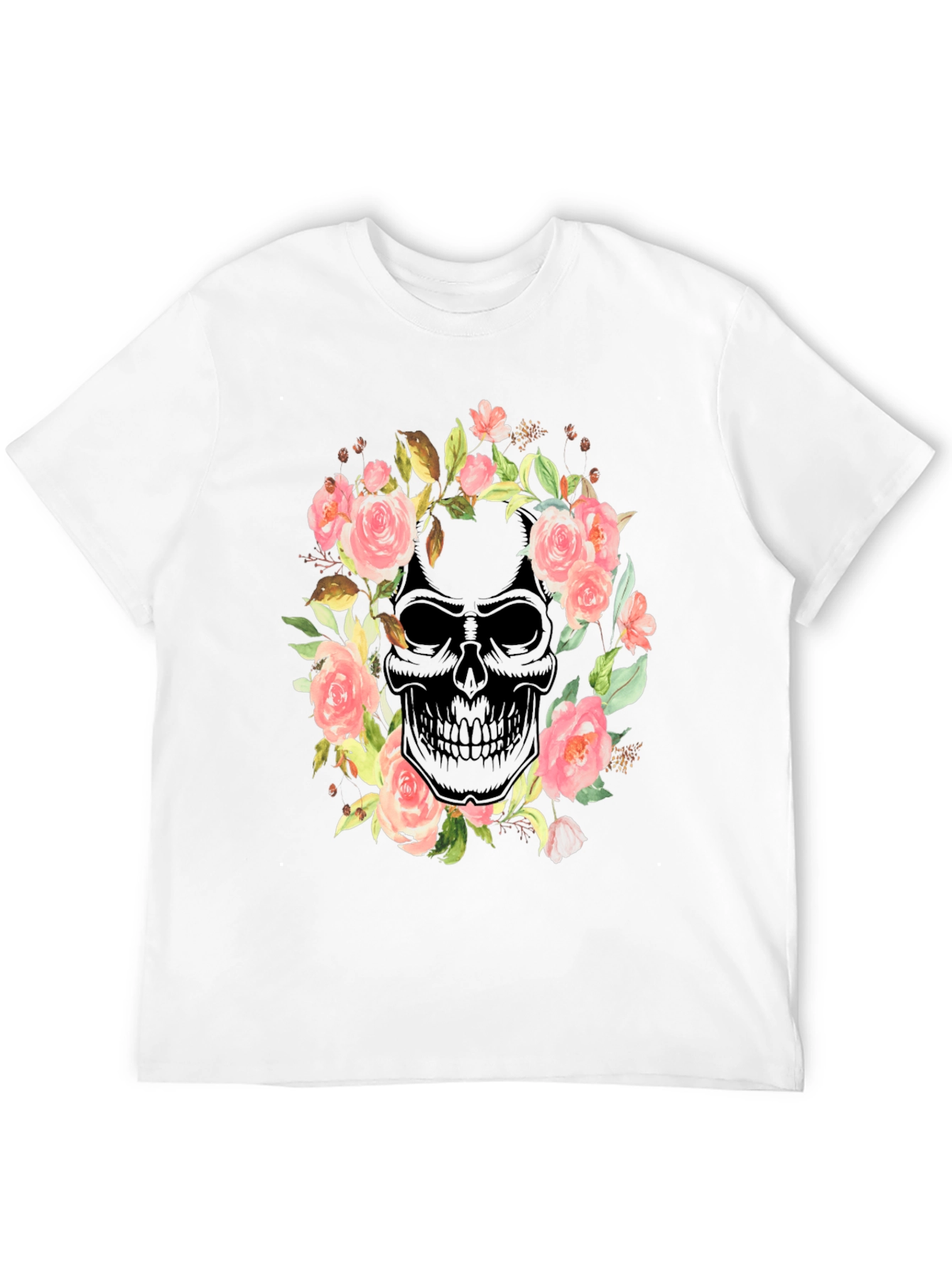 Floral Skull Graphic Tee