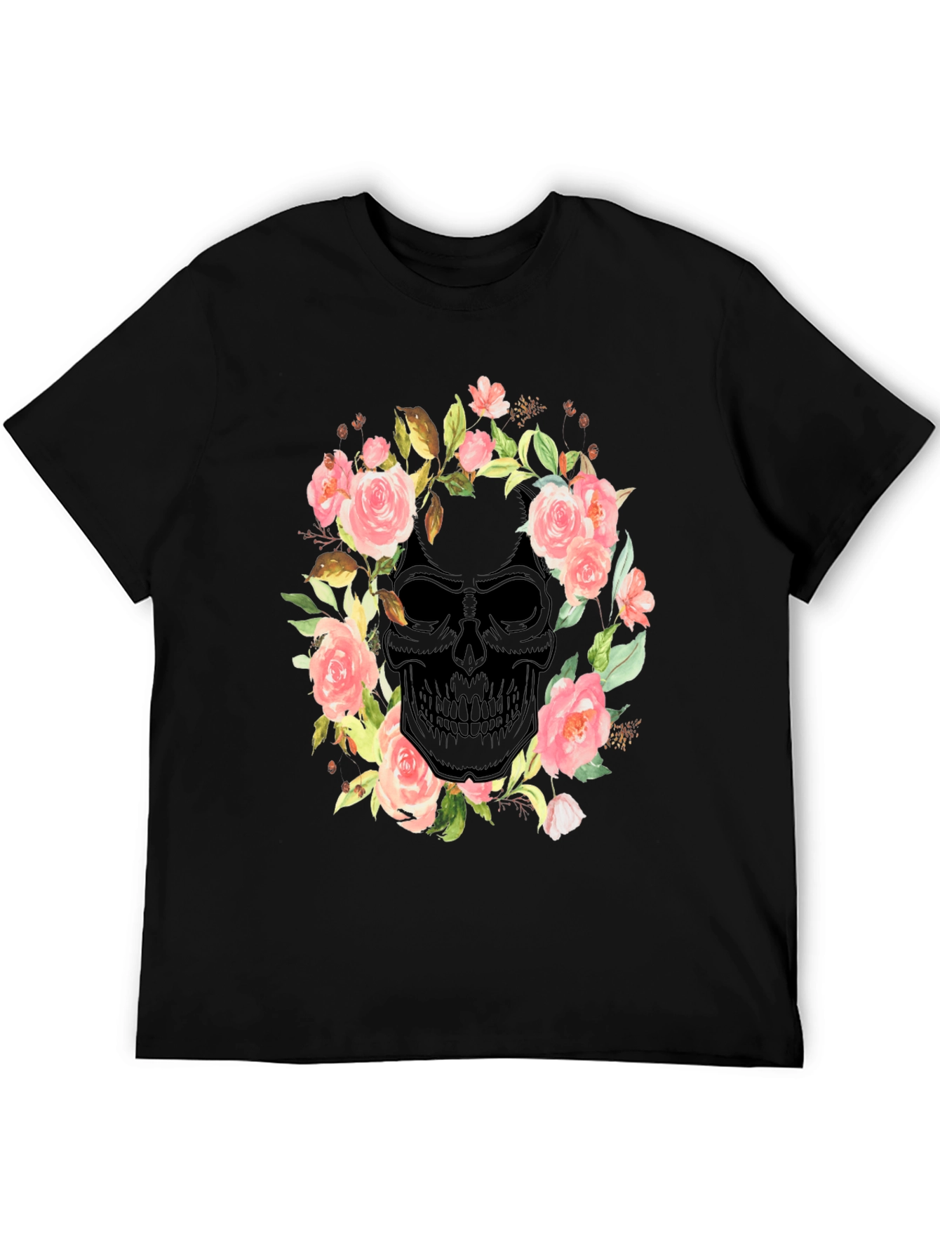 Floral Skull Graphic Tee