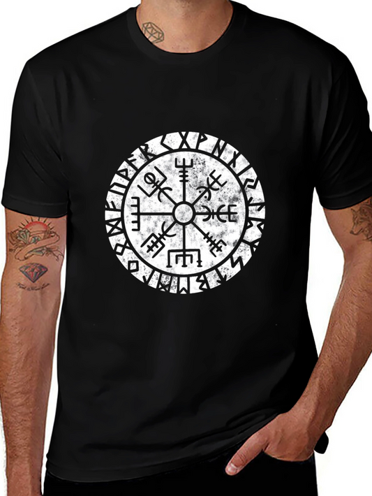 Vegvisir Compass T-Shirt - Viking Rune Symbol