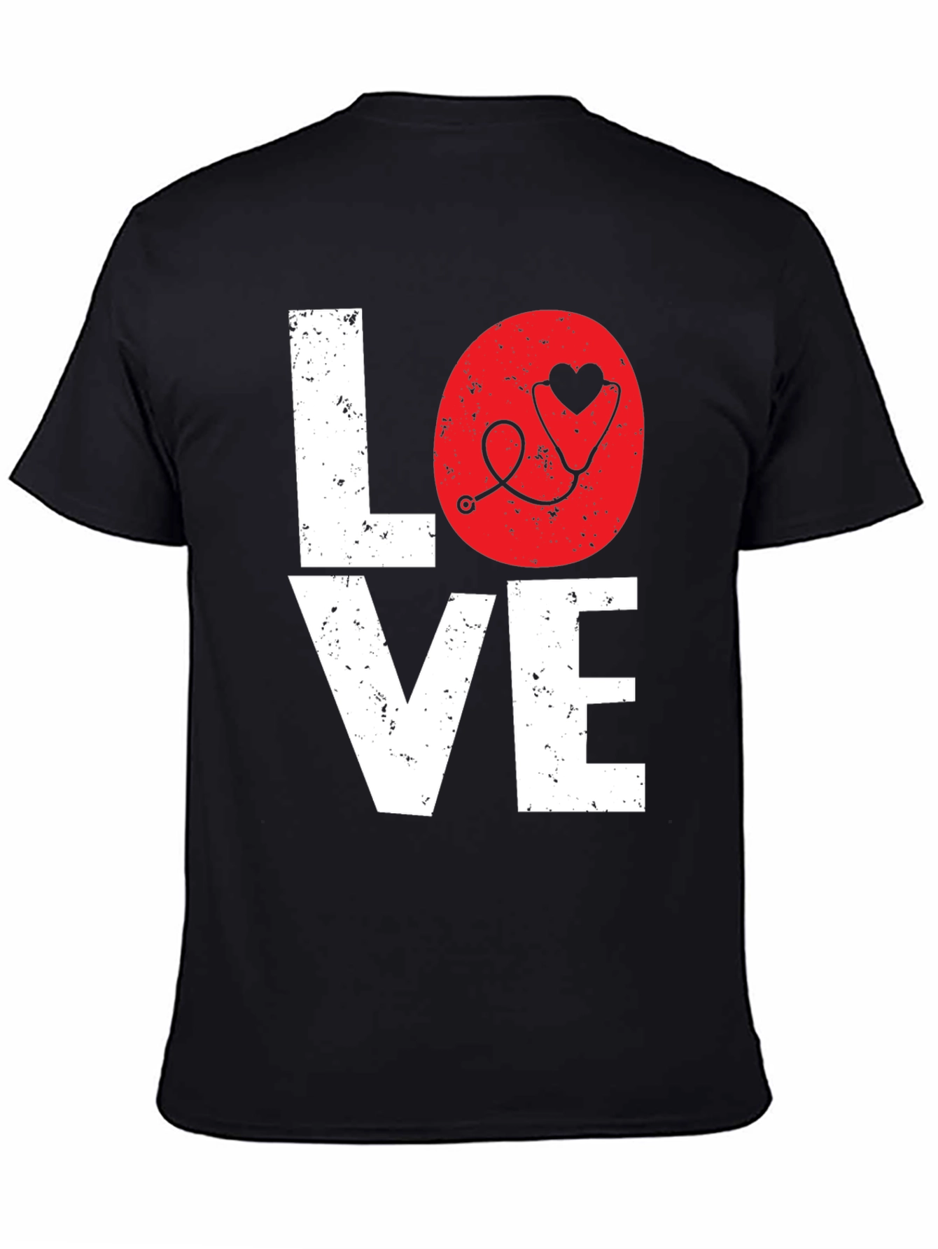 Love Nurse Stethoscope Heart Graphic Tee