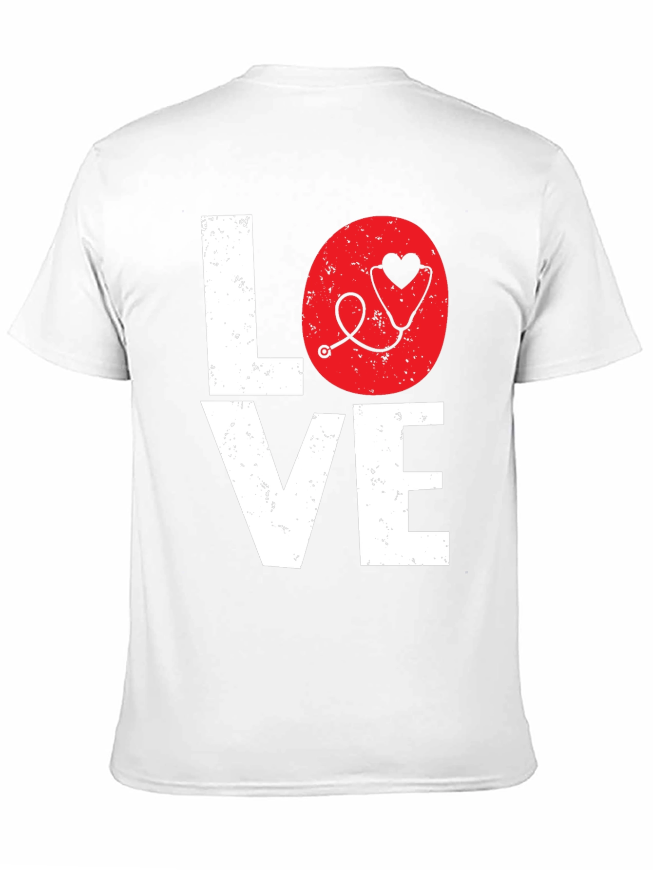 Love Nurse Stethoscope Heart Graphic Tee