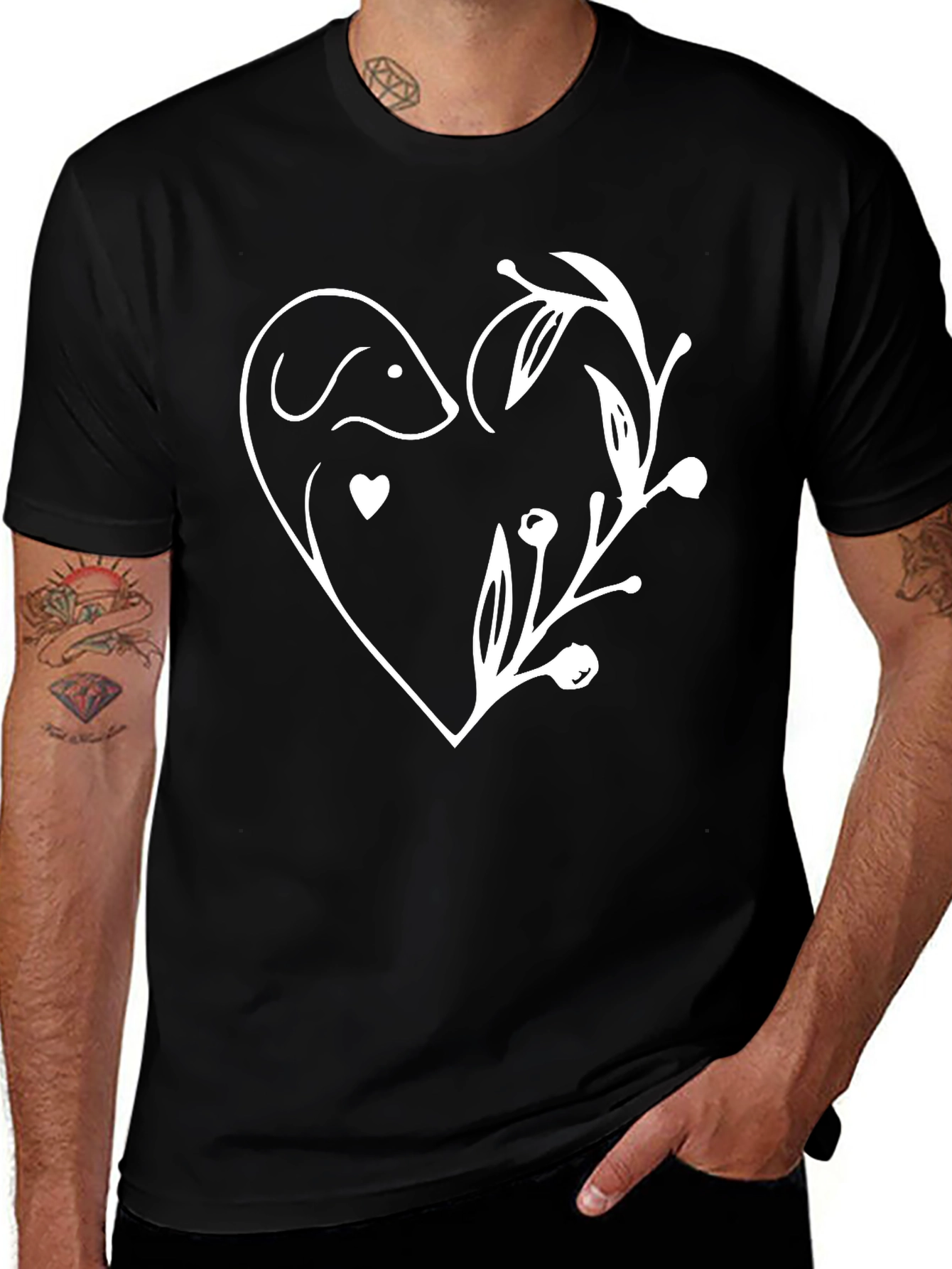 Dog Lover Heart Graphic T-Shirt - Stylish Unisex Tee