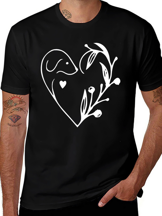 Dog Lover Heart Graphic T-Shirt - Stylish Unisex Tee