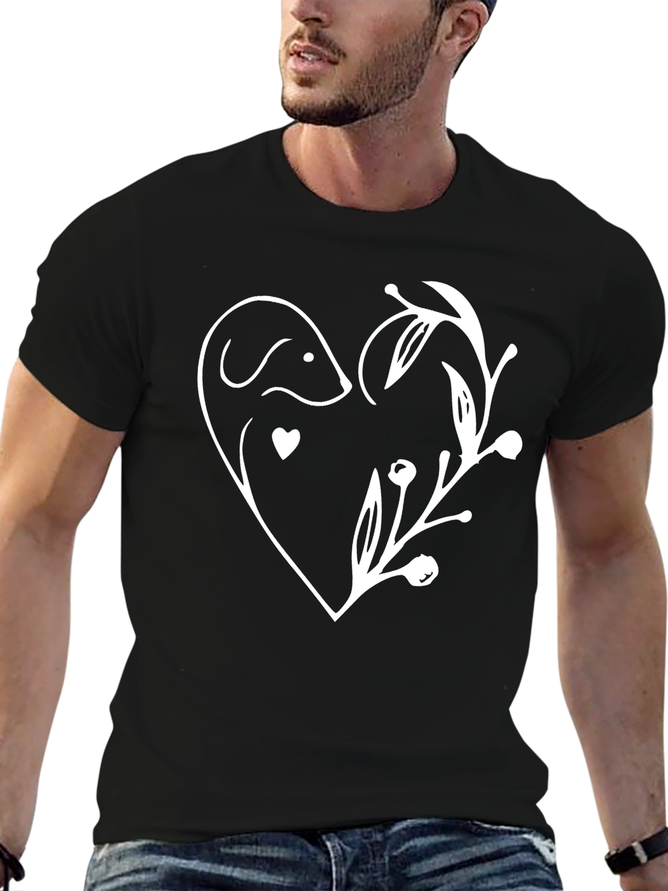 Dog Lover Heart Graphic T-Shirt - Stylish Unisex Tee
