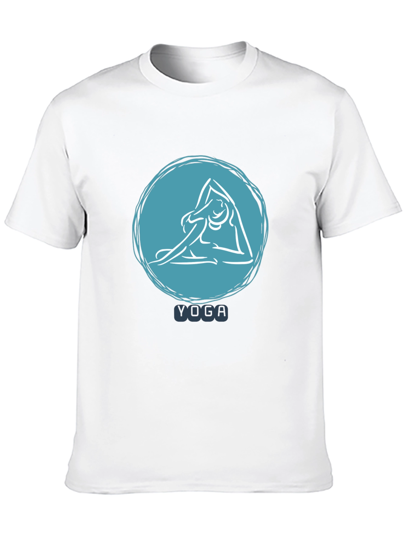 Yoga Pose T-Shirt - Black Relaxed Fit
