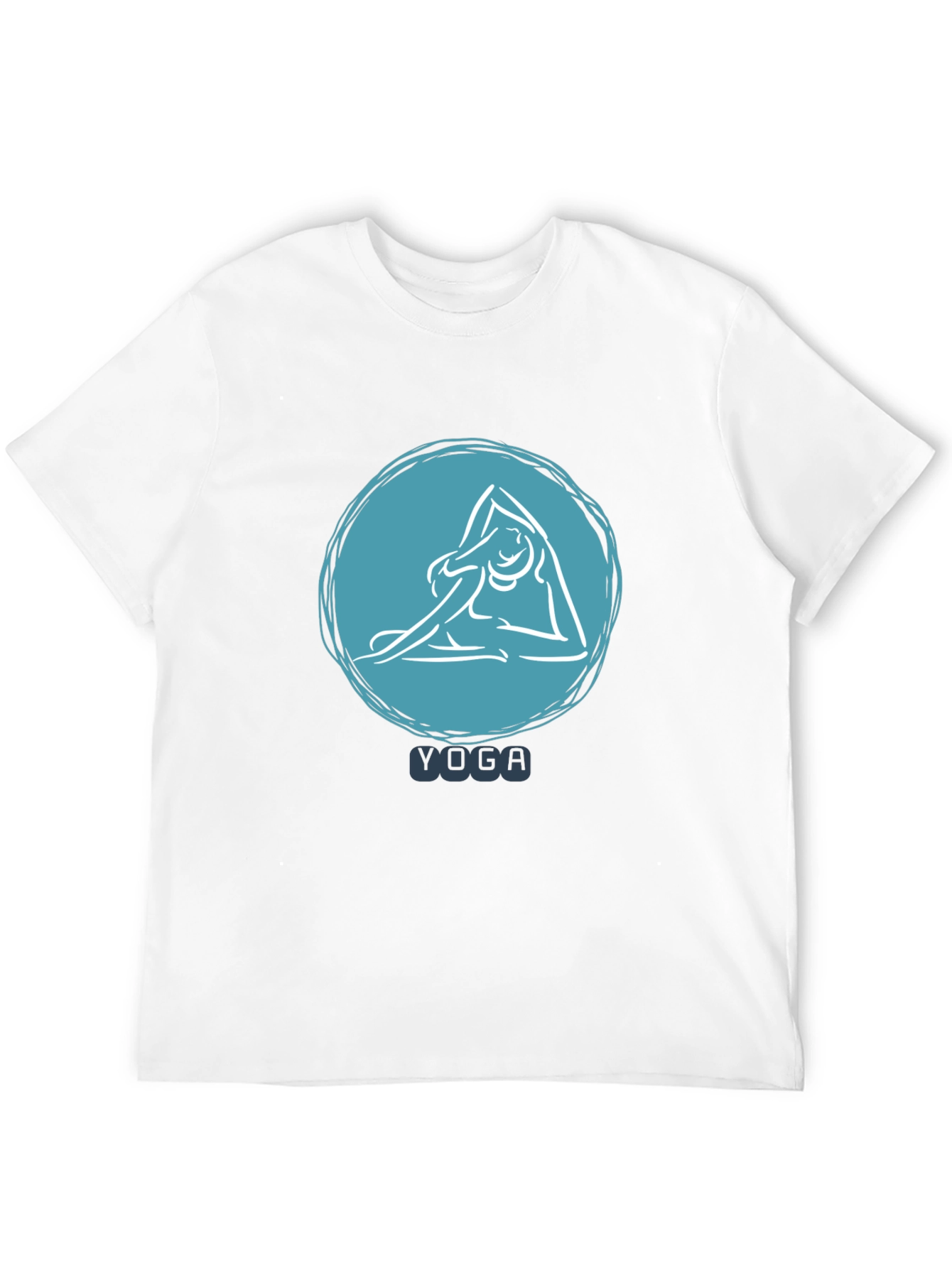 Yoga Pose T-Shirt - Black Relaxed Fit