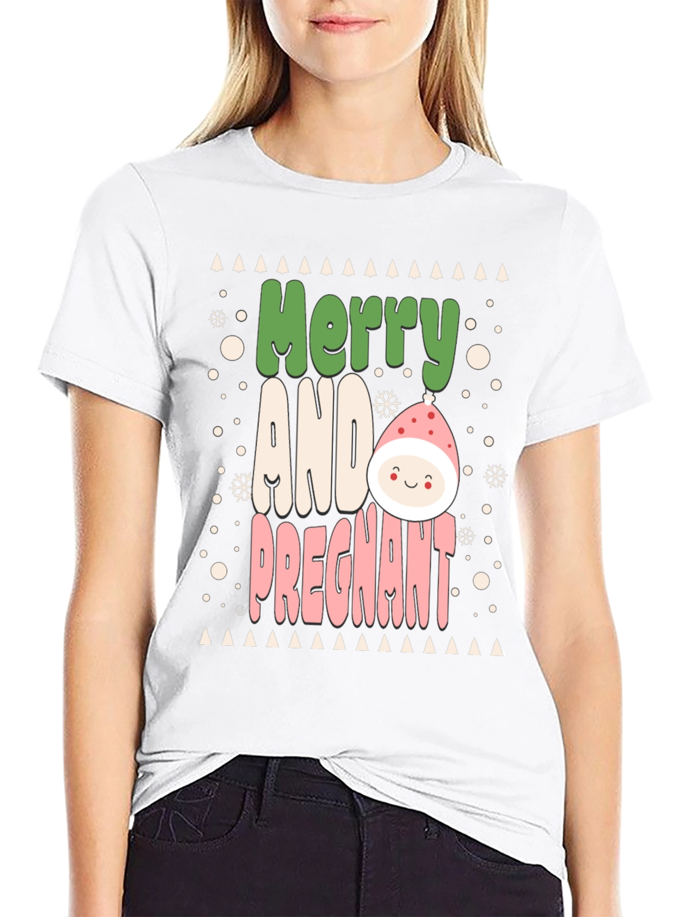 Merry and Pregnant Christmas Tee