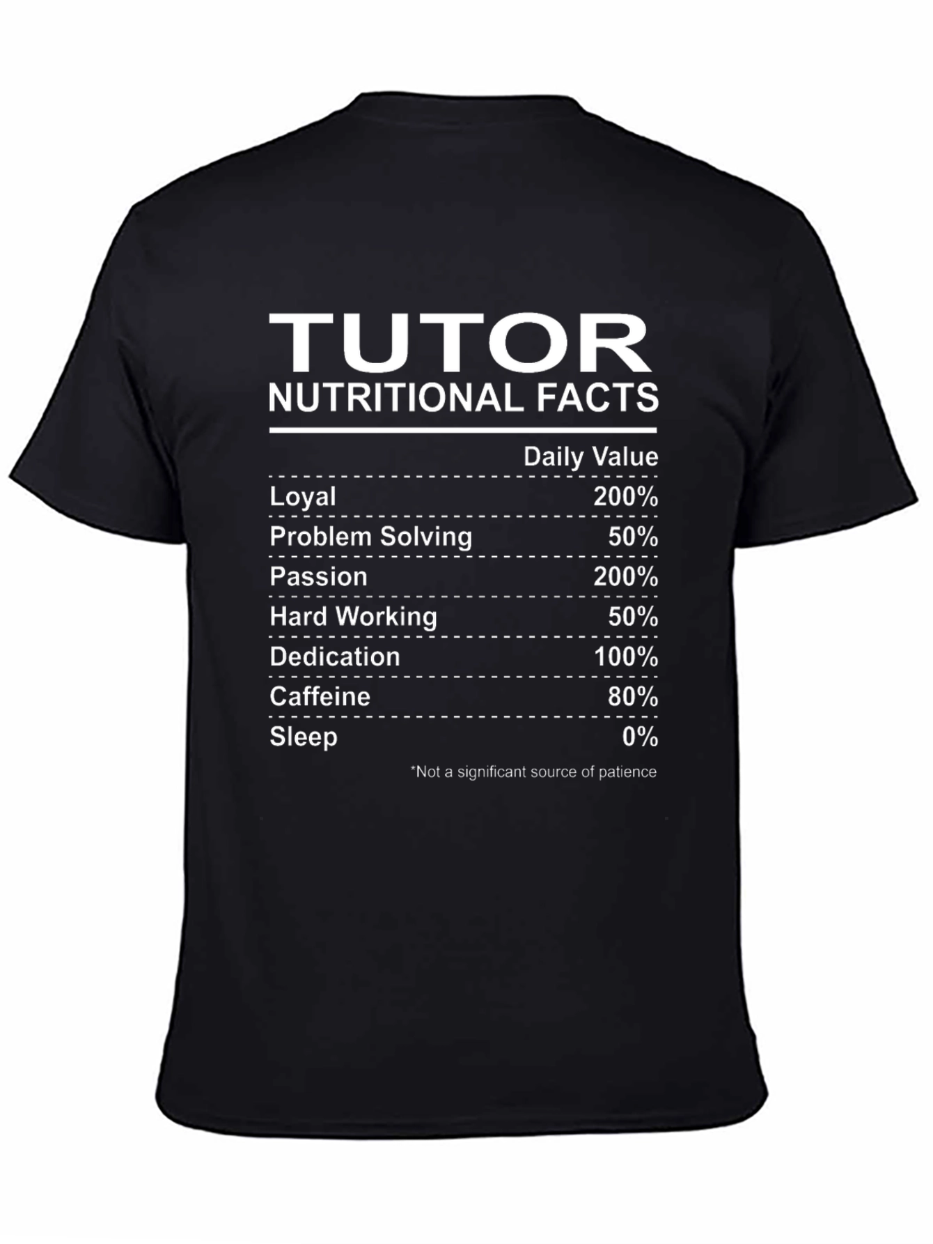 Tutor Nutritional Facts Graphic Tee