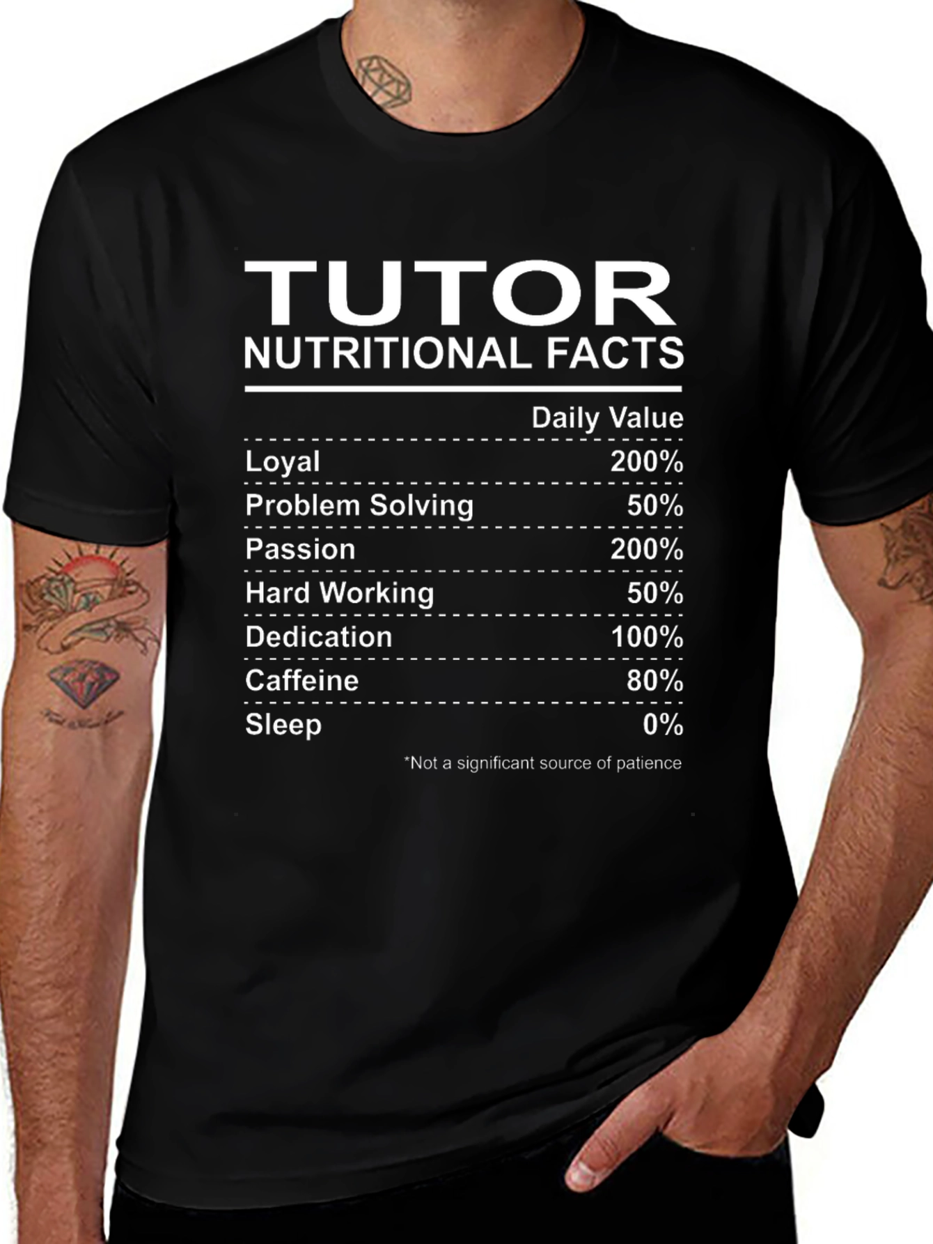 Tutor Nutritional Facts Graphic Tee