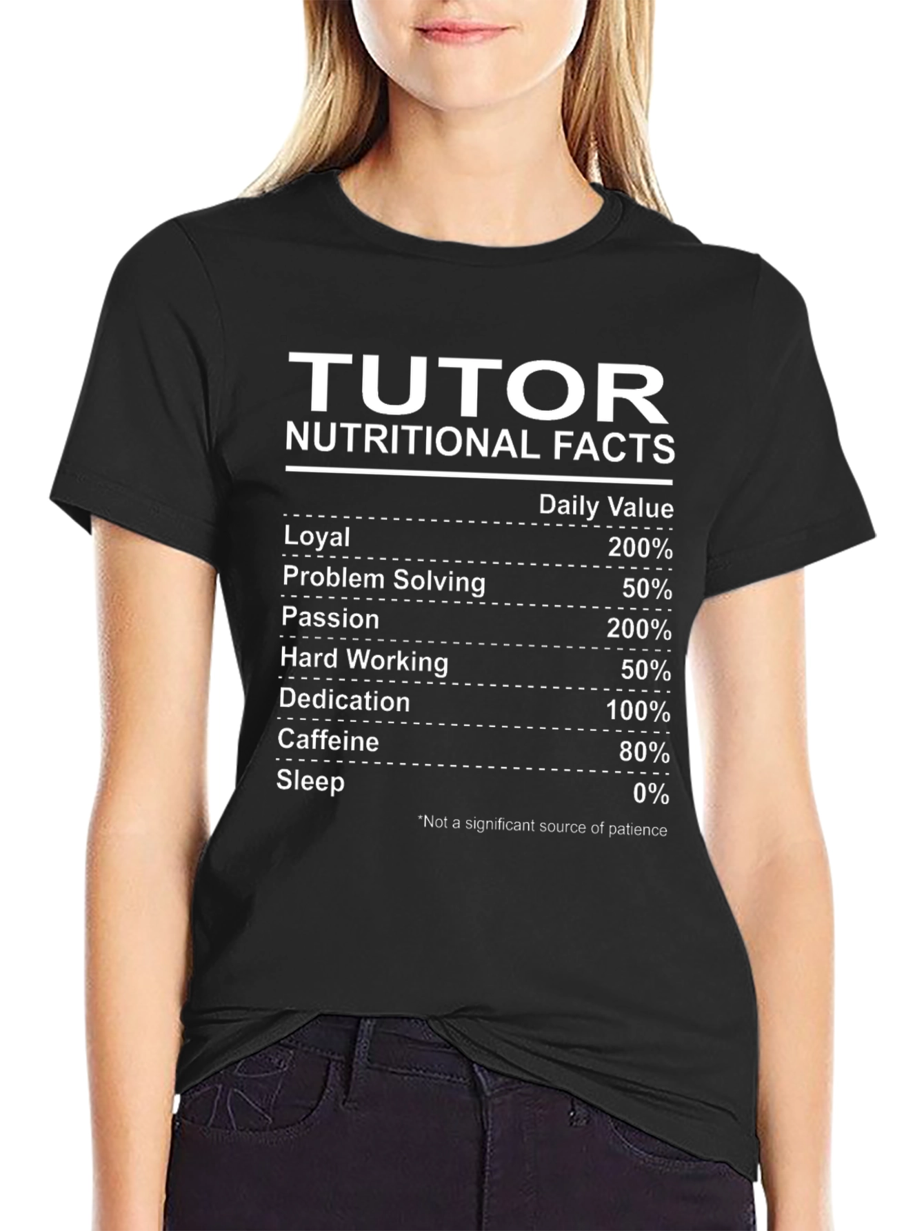 Tutor Nutritional Facts Graphic Tee