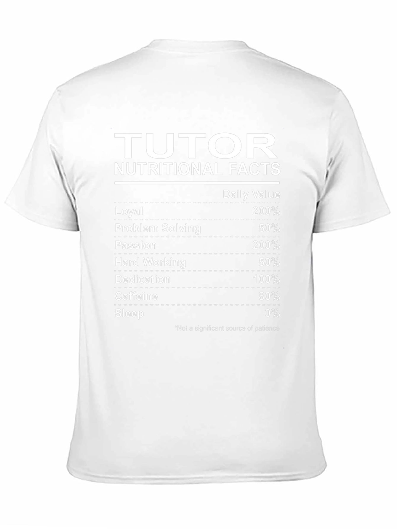 Tutor Nutritional Facts Graphic Tee