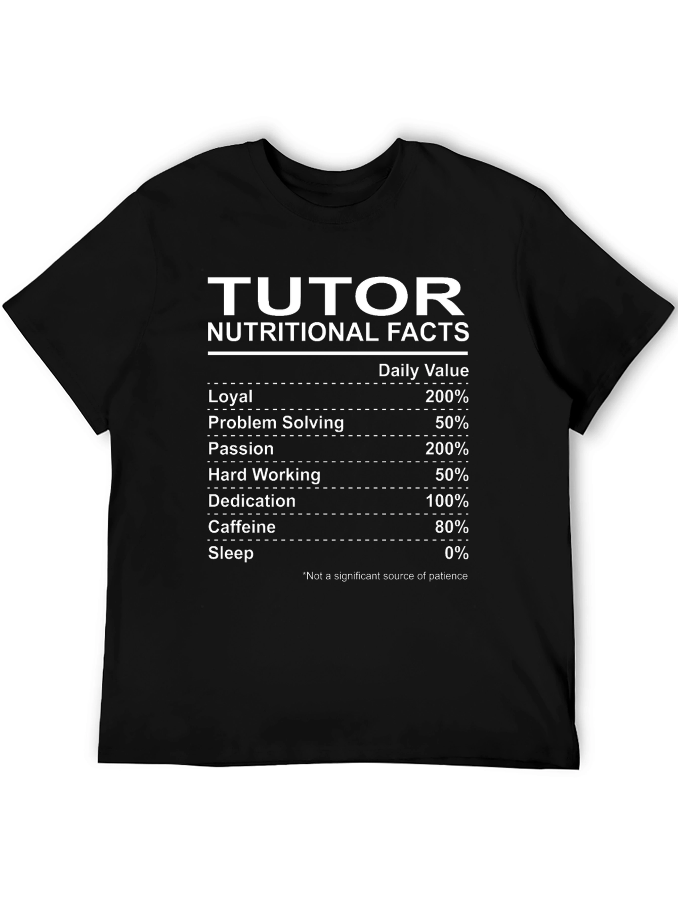 Tutor Nutritional Facts Graphic Tee