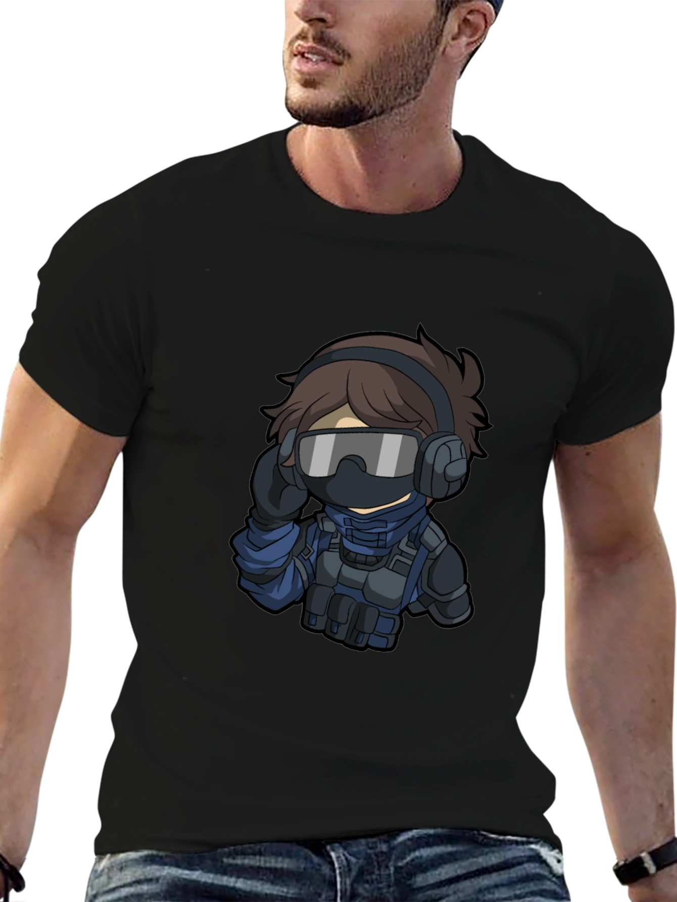 Tactical Operator Graphic T-Shirt - Black