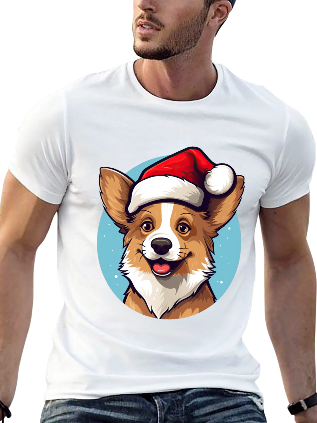 Festive Corgi Christmas T-Shirt