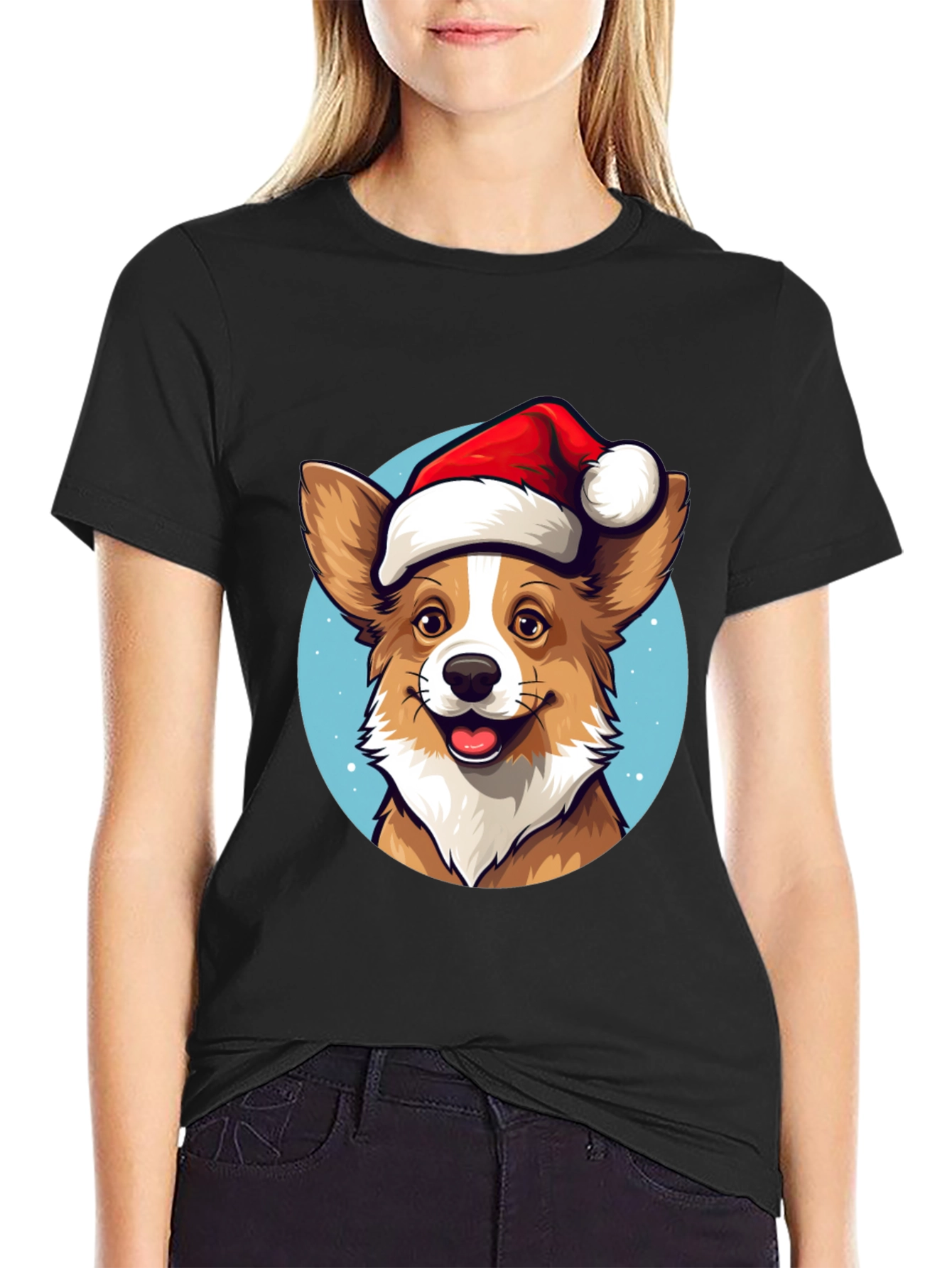 Festive Corgi Christmas T-Shirt