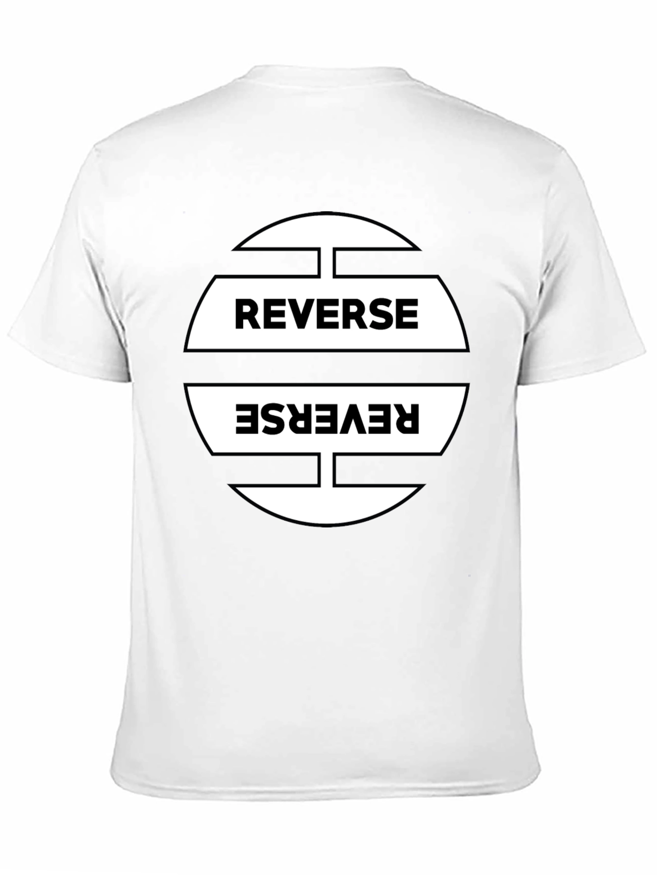 Reverse Graphic Print Black T-Shirt