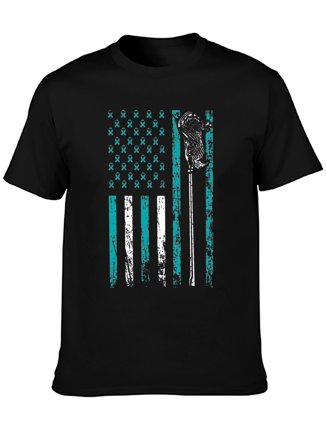 Lacrosse Awareness Flag Graphic Tee