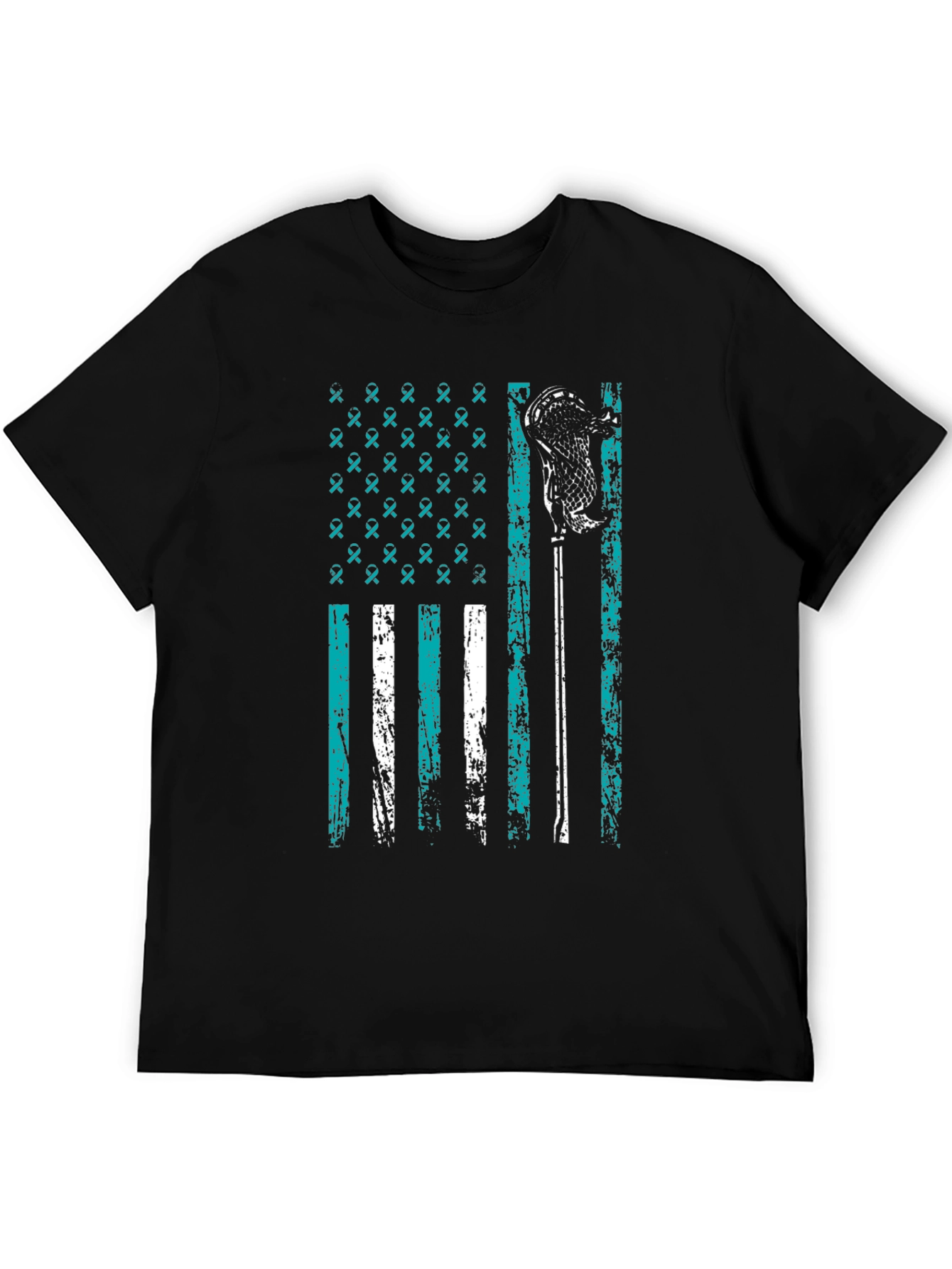 Lacrosse Awareness Flag Graphic Tee