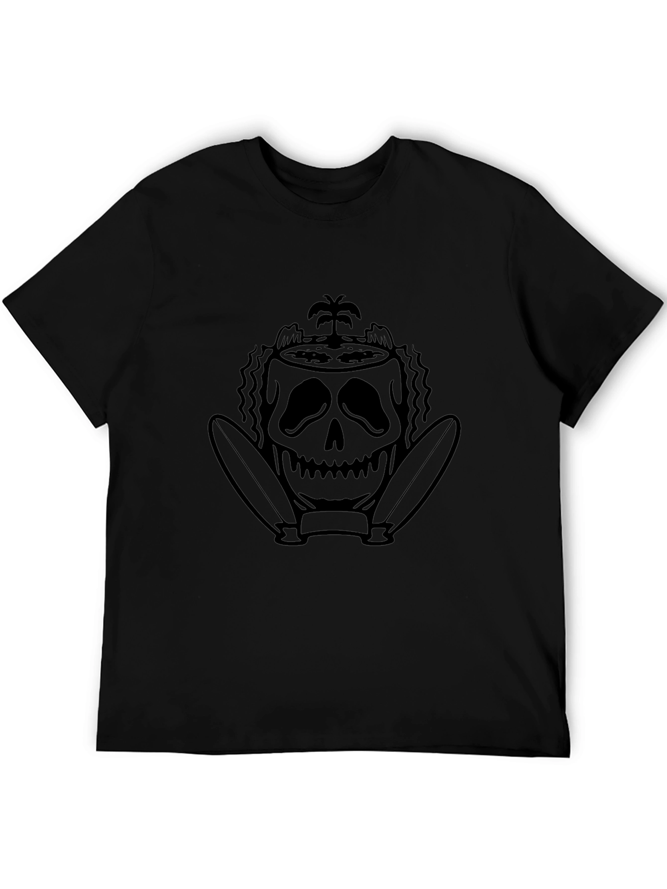 Skull Island Surf T-Shirt -  Black Graphic Tee