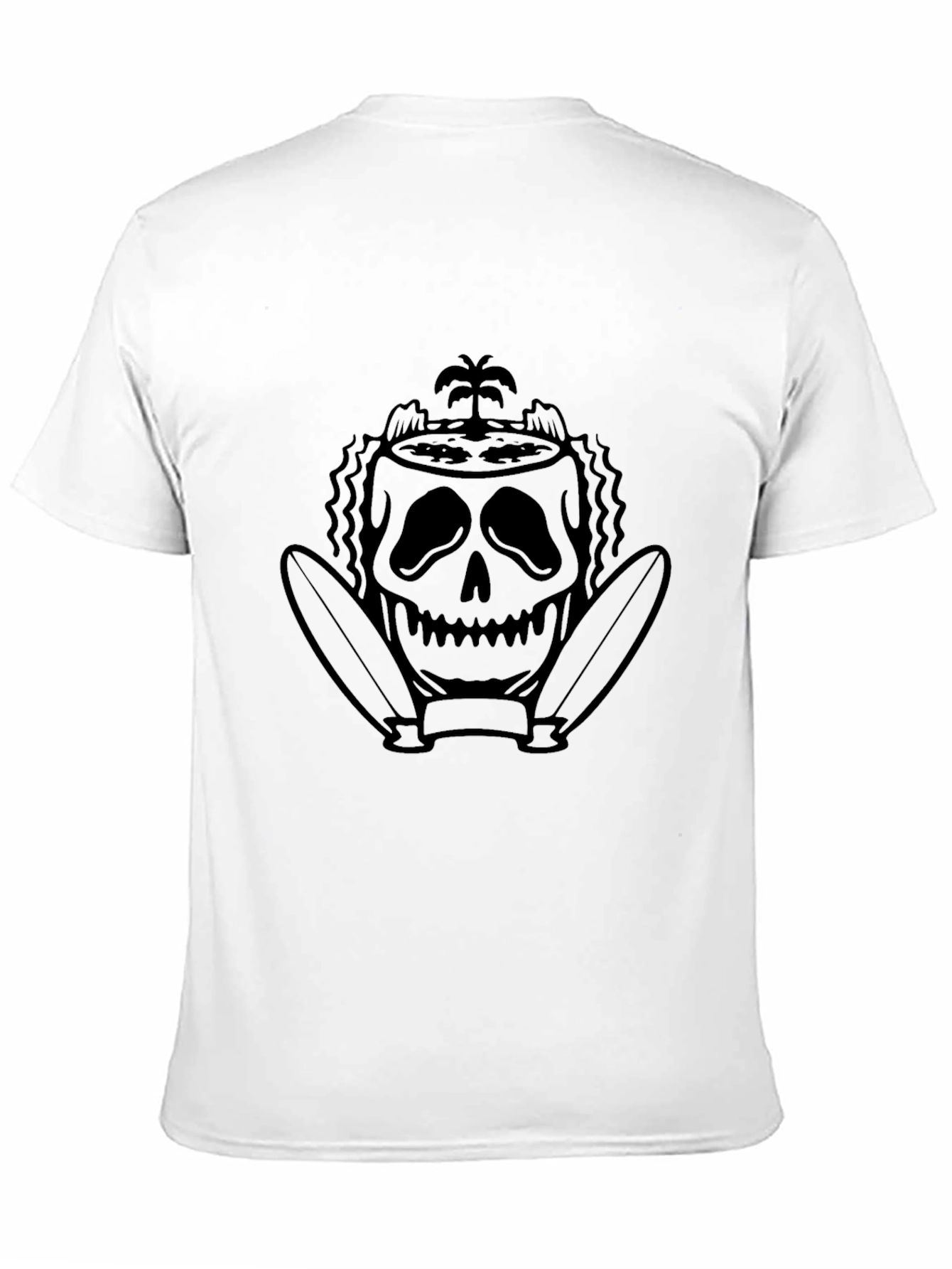 Skull Island Surf T-Shirt -  Black Graphic Tee