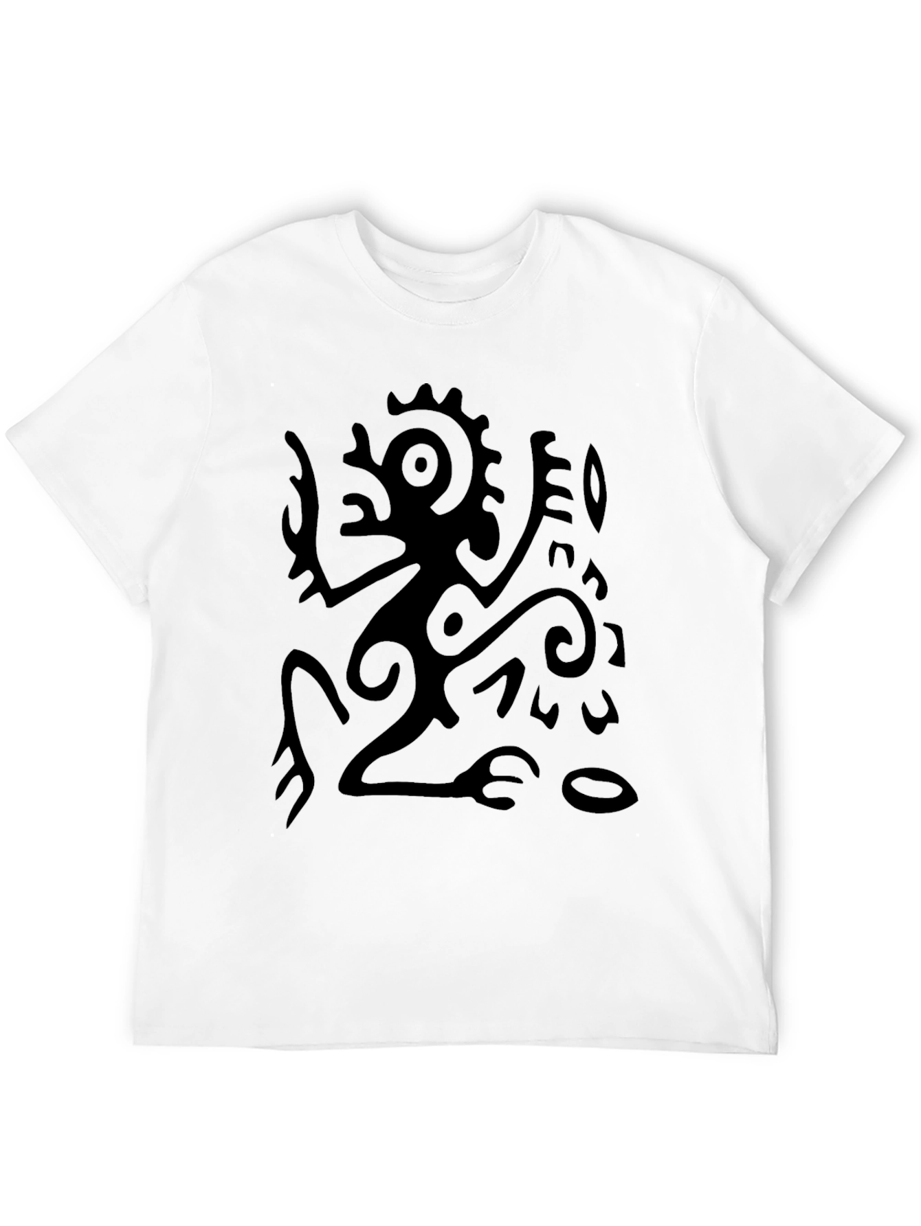 Aztec Glyph Graphic Black T-Shirt