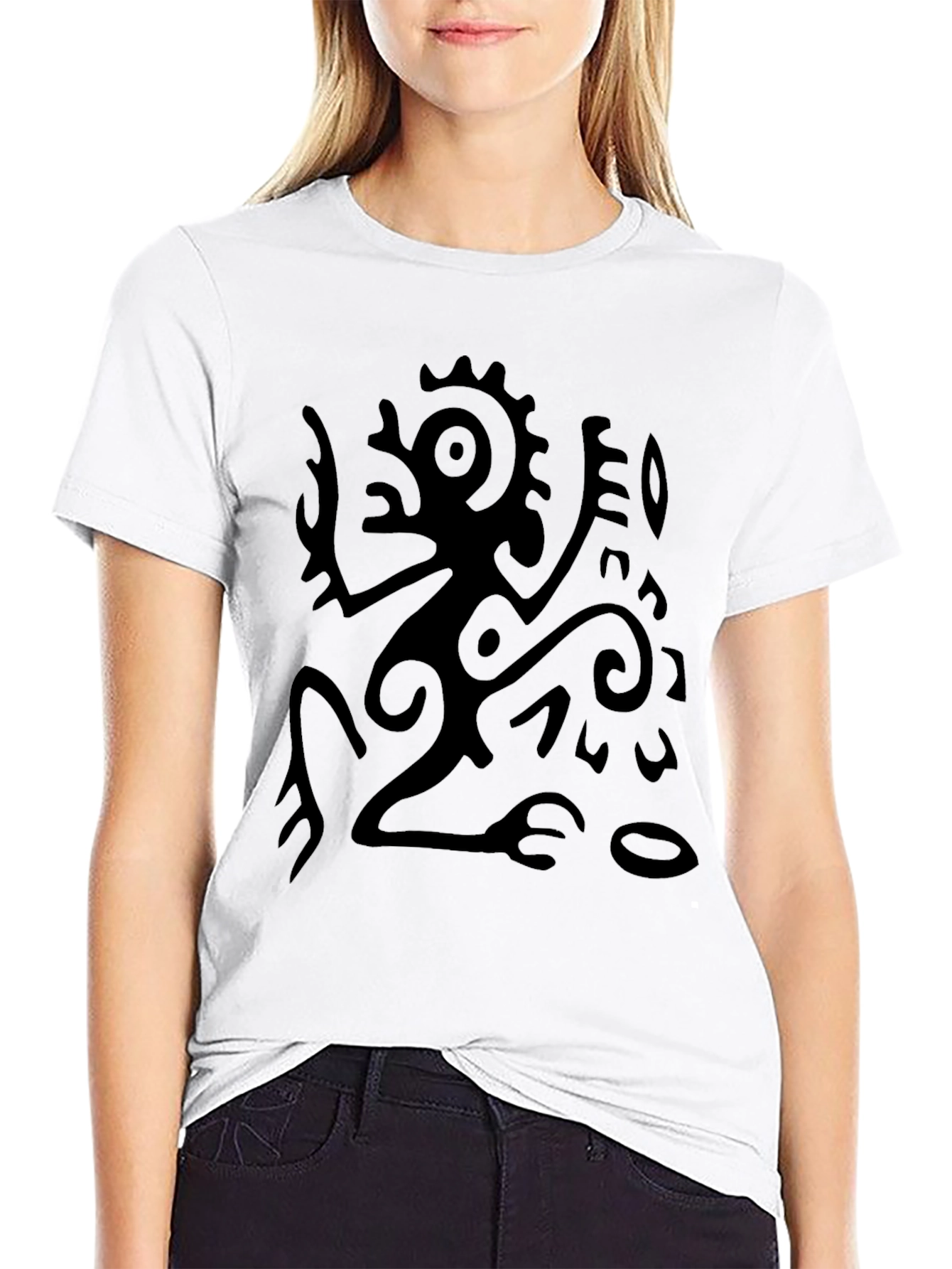 Aztec Glyph Graphic Black T-Shirt