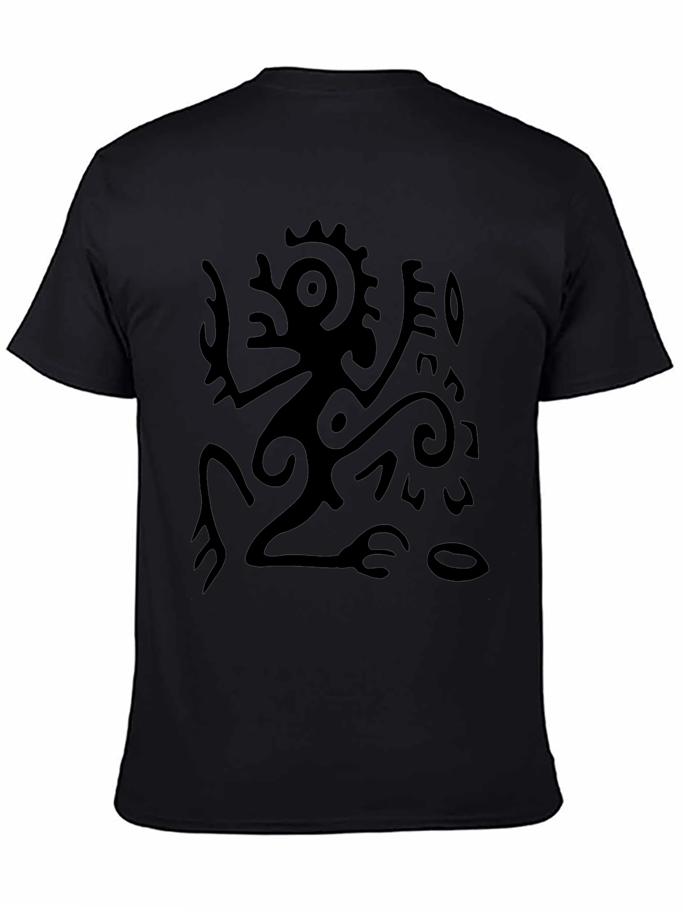 Aztec Glyph Graphic Black T-Shirt