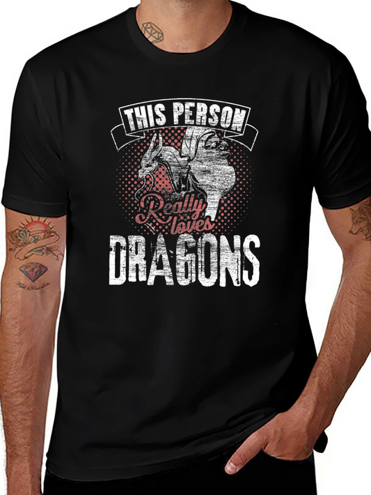 Dragon Lover Graphic Tee - Black